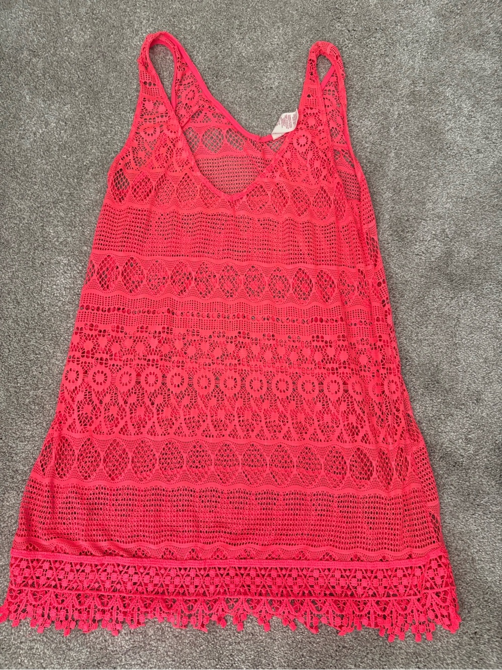 OP Crochet Lace Mini Dress in Bright Pink